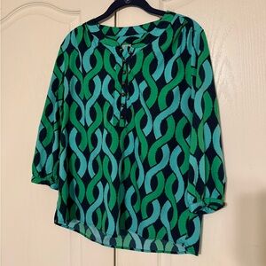 Banana Republic Green and Blue Blouse